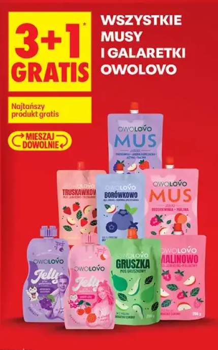 Musy i galaretki Owolovo +8 wariantów