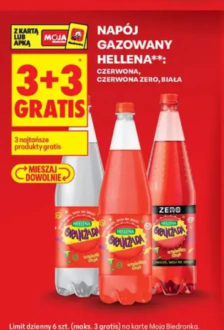 Napój gazowany Hellena czerwona zero +2 warianty