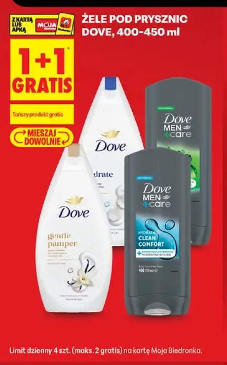 Żel pod prysznic Dove +4 warianty