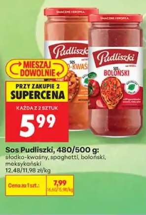 Sos Pudliszki spaghetti +3 warianty
