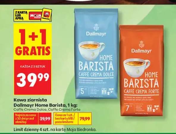 Kawa ziarnista Dallmayr Home Barista Caffe Crema Dolce +1 wariant