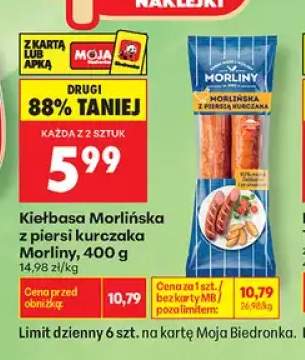 Kiełbasa Morlińska z piersi kurczaka Morliny