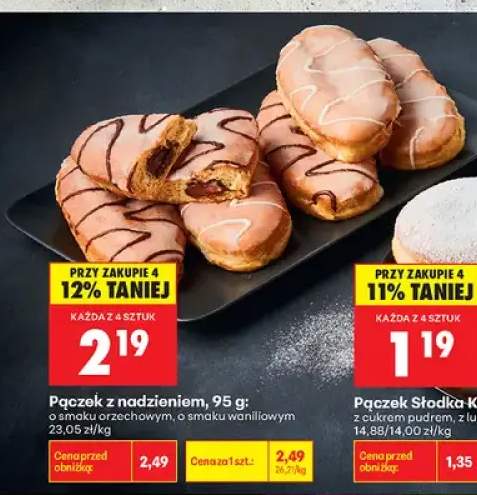 Pączek z nadzieniem o smaku orzechowym +1 wariant