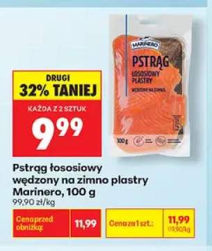 Pstrąg łososiowy wędzony na zimno plastry Marinero