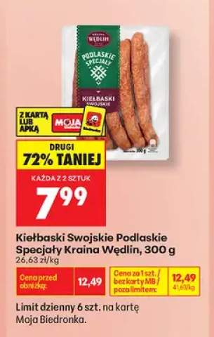 Kiełbaski swojskie Podlaskie Specjały Kraina Wędlin