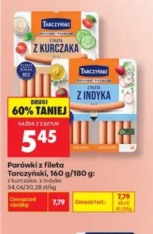 Parówki z fileta z kurczaka Tarczyński +1 wariant
