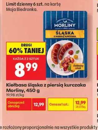 Kiełbasa śląska z piersią kurczaka Morliny