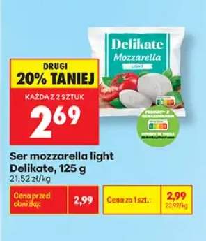 Ser mozzarella light Delikate