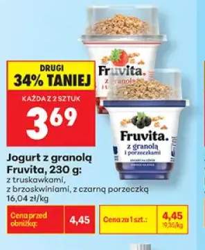 Jogurt z granolą Fruvita z brzoskwiniami +2 warianty