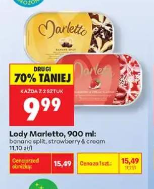Lody Marletto strawberry & cream +1 wariant