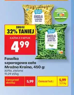 Fasolka szparagowa cała zielona Mroźna Kraina +1 wariant