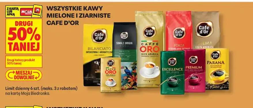 Kawa ziarnista Cafe d'Or Caffè Oro 100% Arabica +9 wariantów