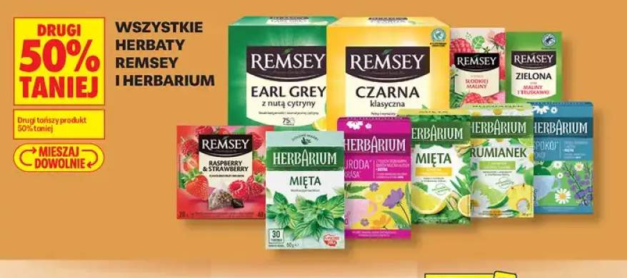 Herbata czarna Earl Grey z nutą cytryny Remsey +10 wariantów
