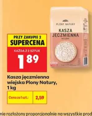 Kasza jęczmienna wiejska Plony Natury