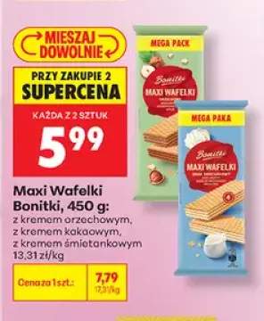 Maxi wafelki z kremem orzechowym Bonitki +2 warianty