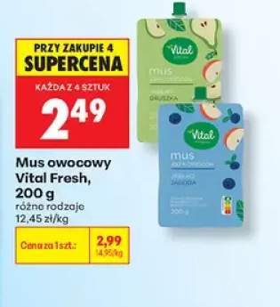Mus owocowy Vital Fresh jabłko gruszka +1 wariant