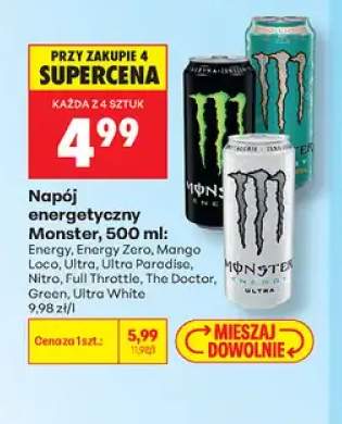 Napój energetyczny Monster Energy +9 wariantów