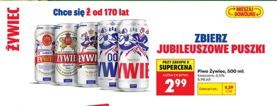 Piwo bezalkoholowe Żywiec +1 wariant