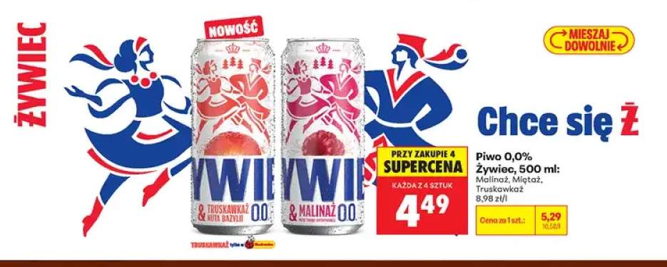 Piwo bezalkoholowe Żywiec Miętaż +2 warianty