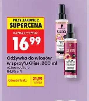 Odżywka do włosów w spray'u Gliss