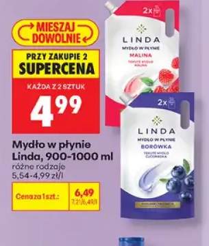 Mydło w płynie Linda malina +1 wariant