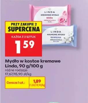 Mydło w kostce kremowe Linda róża +1 wariant