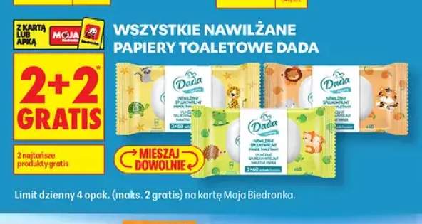Nawilżane papiery toaletowe Dada +1 wariant