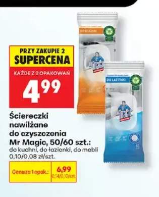 Ściereczki nawilżane do czyszczenia Mr Magic do mebli +2 warianty