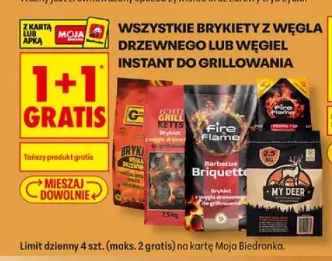 Brykiety z węgla drzewnego lub węgiel instant do grillowania +4 warianty