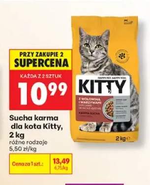 Sucha karma dla kota Kitty z wołowiną i warzywami
