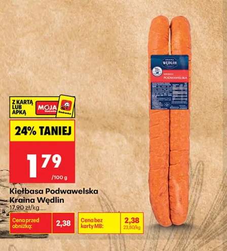 Kiełbasa podwawelska Kraina Wędlin