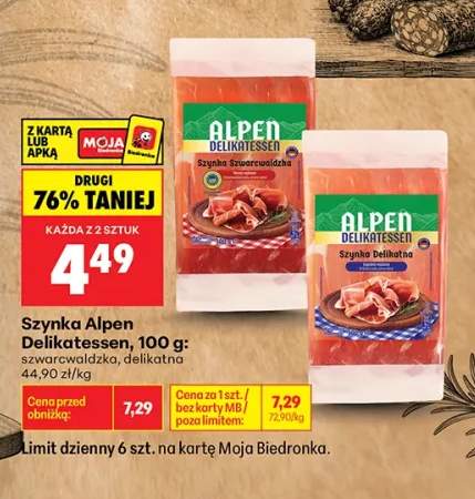 Szynka szwarcwaldzka Alpen Delikatessen +1 wariant