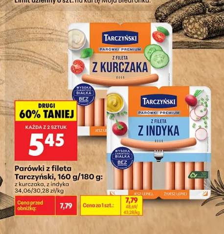 Parówki z fileta z kurczaka Tarczyński +1 wariant