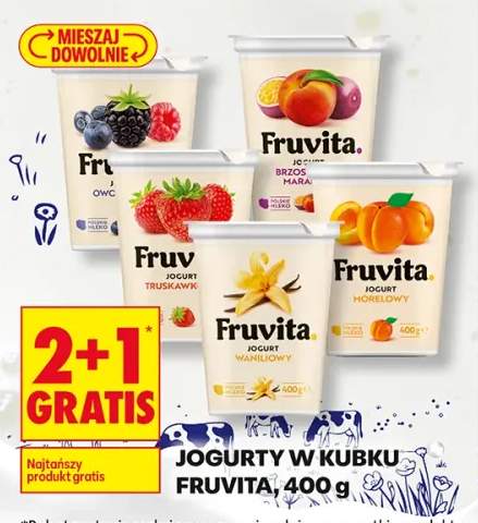 Jogurt w kubku owoce leśne Fruvita +4 warianty