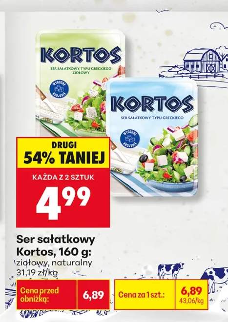 Ser sałatkowy Kortos ziołowy +1 wariant
