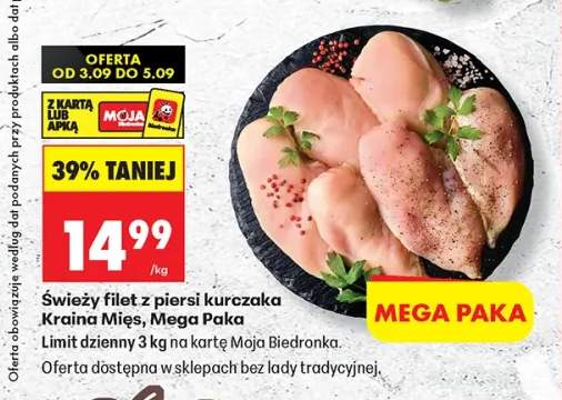 Świeży filet z piersi kurczaka Mega Paka Kraina Mięs