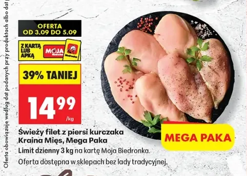 Świeży filet z piersi kurczaka Mega Paka Kraina Mięs