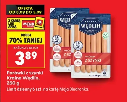 Parówki z szynki Kraina Wędlin