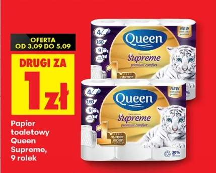 Papier toaletowy Queen Supreme 9-pak