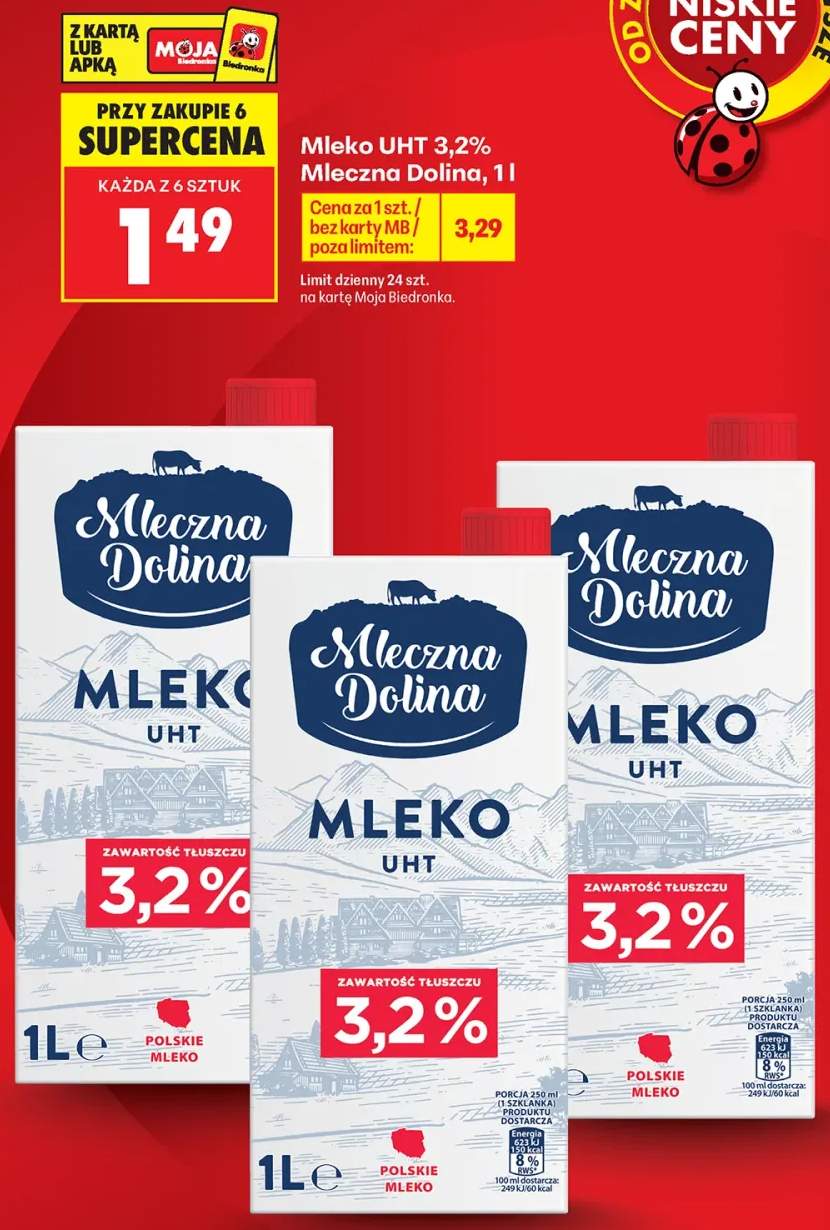Mleko UHT Mleczna Dolina 3,2%