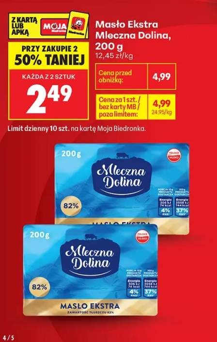 Masło ekstra Mleczna Dolina