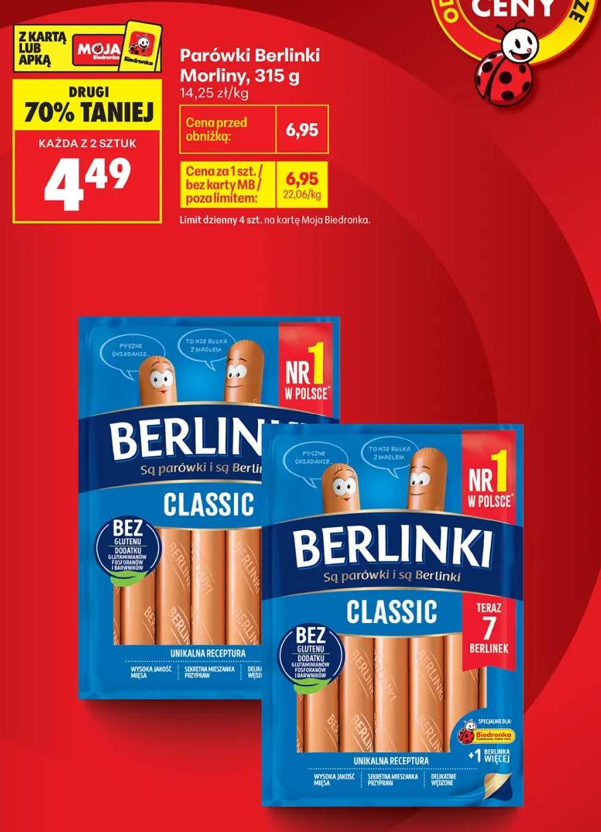 Parówki Berlinki Morliny