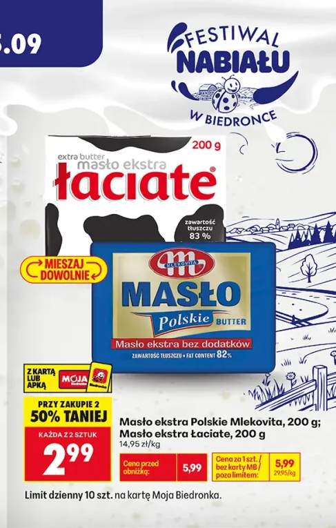 Masło ekstra Polskie Mlekovita +1 wariant