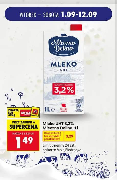 Mleko UHT Mleczna Dolina 3,2%