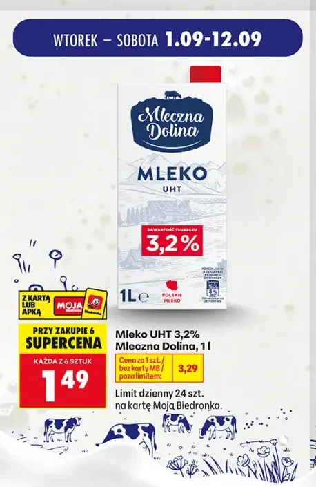 Mleko UHT Mleczna Dolina 3,2%