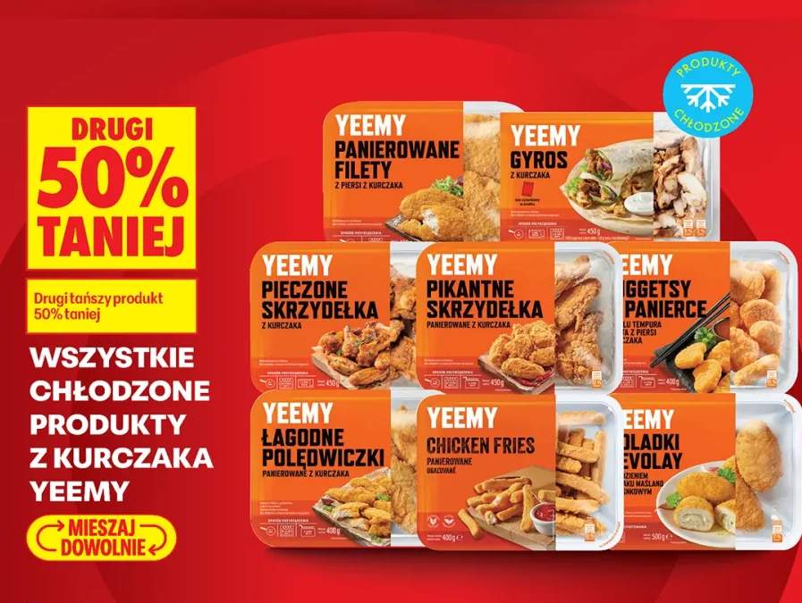 Chłodzone produkty z kurczaka Yeemy +8 wariantów