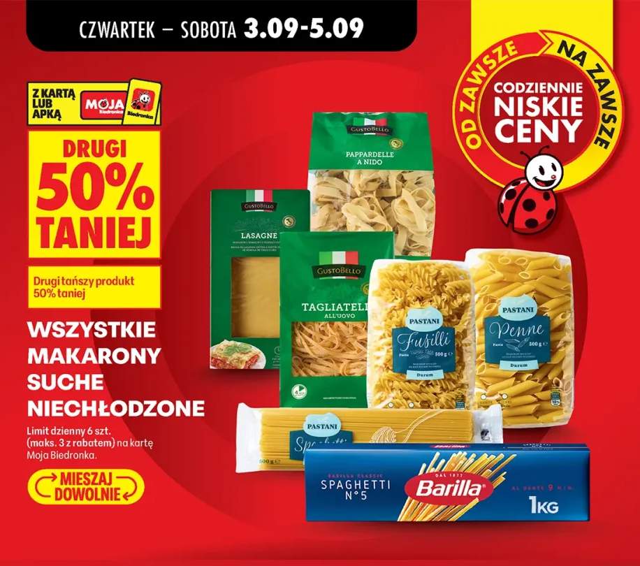 Makarony suche niechłodzone +7 wariantów
