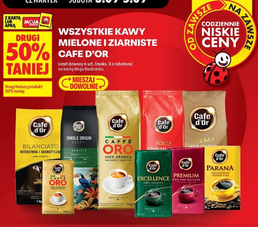 Kawy mielone i ziarniste Cafe d'Or +9 wariantów