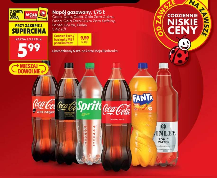 Napój gazowany Coca-Cola +5 wariantów