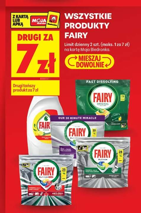 Płyn do mycia naczyń Cytryna Fairy +4 warianty